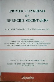 Primer Congreso de Derecho Societario
