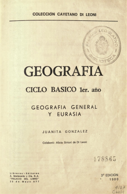 Geografía : Ciclo Básico 1er. año