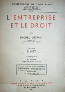 L'entreprise et le droit