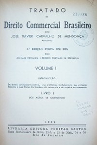 Tratado de Direito Commercial Brasileiro