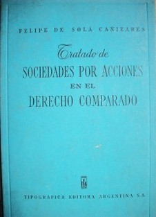 Tratado de sociedades por acciones en Derecho Comparado