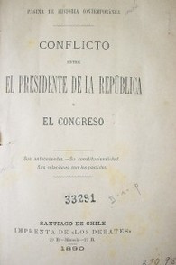 Conflicto entre el Presidente de la República y el Congreso