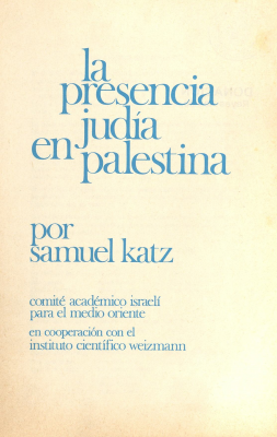 La presencia judía en Palestina