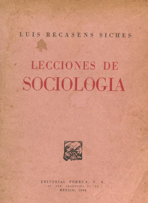 Lecciones de Sociología