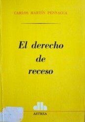 El derecho de receso