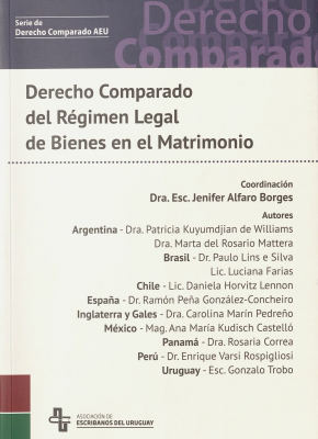 Derecho comparado del régimen legal de bienes en el matrimonio