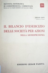 Il bilancio d' esercizio delle societa per azioni : nella giurisprudenza