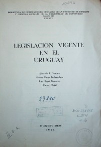Legislación vigente en el Uruguay