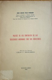 Validez de los contratos de las sociedades anónimas con sus directores