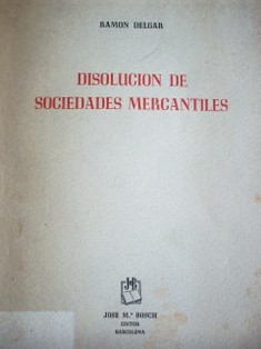 Disolución de sociedades mercantiles