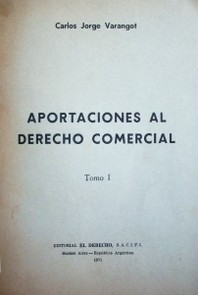 Aportaciones al Derecho Comercial