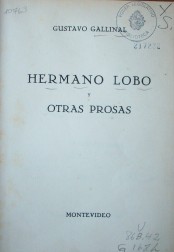 Hermano lobo y otras prosas