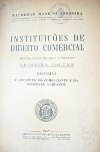 Instituçoes de Direito Comercial