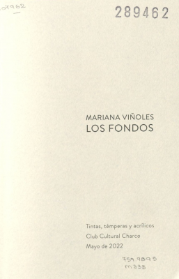Mariana Viñoles : los fondos : tintas, témperas y acrílicos