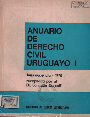 Anuario de Derecho Civil Uruguayo, T.I - 1970