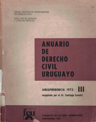 Anuario de Derecho Civil Uruguayo, T.III - 1972