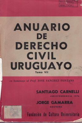 Anuario de Derecho Civil Uruguayo, T.VII - 1976