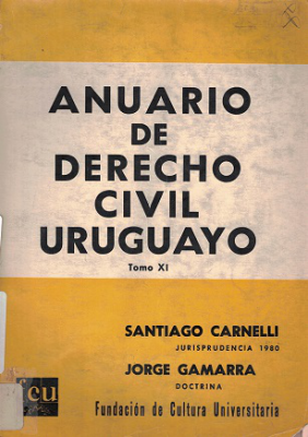 Anuario de Derecho Civil Uruguayo, T.XI - 1980