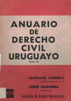 Anuario de Derecho Civil Uruguayo, T.IX - 1978