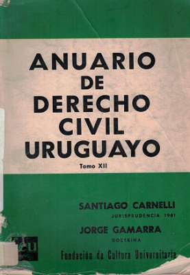 Anuario de Derecho Civil Uruguayo, T.XII - 1981