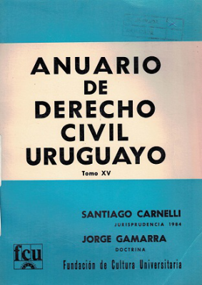 Anuario de Derecho Civil Uruguayo, T.XV - 1984