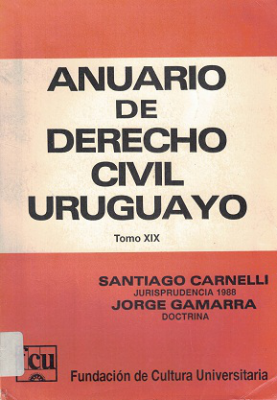 Anuario de Derecho Civil Uruguayo, T.XIX - 1988