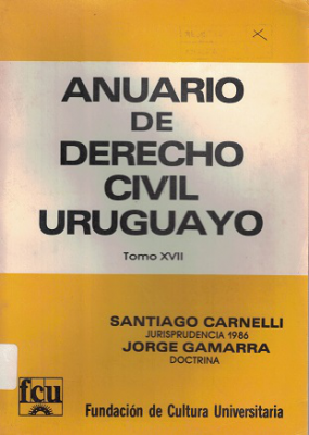 Anuario de Derecho Civil Uruguayo, T.XVII - 1986