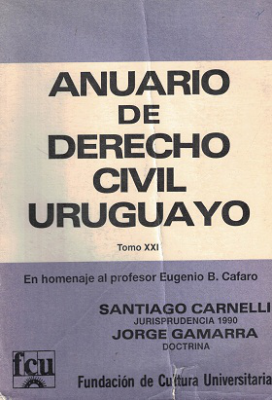 Anuario de Derecho Civil Uruguayo, T.XXI - 1990