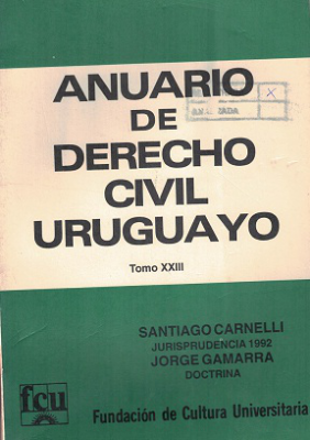 Anuario de Derecho Civil Uruguayo, T.XXIII - 1992