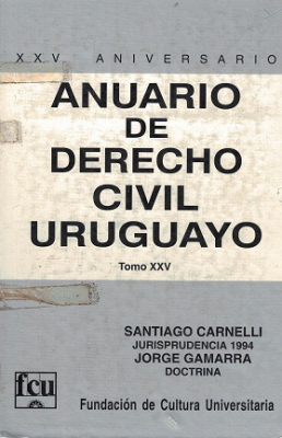 Anuario de Derecho Civil Uruguayo, T.XXV - 1994