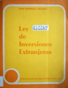 Ley de inversiones extranjeras