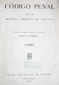 Código Penal de la República Oriental del Uruguay