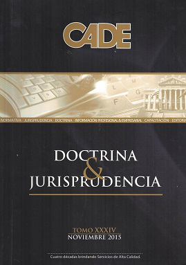 Revista CADE : Doctrina & Jurisprudencia, T.XXXIV - Nov. 2015