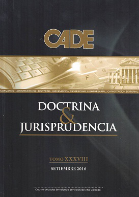 Revista CADE : Doctrina & Jurisprudencia, T.XXXVIII - Set. 2016