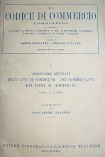 Il Codice di Commercio commentato