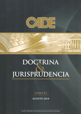 Revista CADE : Doctrina & Jurisprudencia, T.LI - Ago. 2019