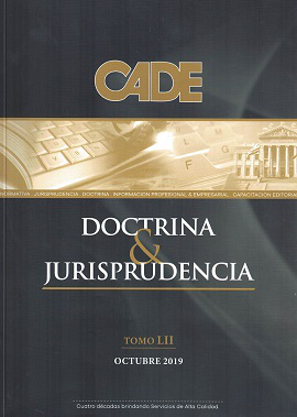 Revista CADE : Doctrina & Jurisprudencia, T.LII - Oct. 2019