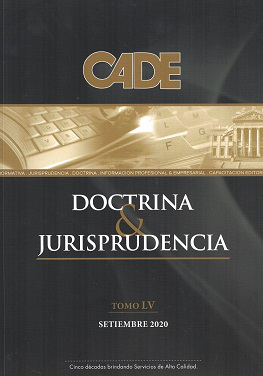 Revista CADE : Doctrina & Jurisprudencia, T.LV - Set. 2020