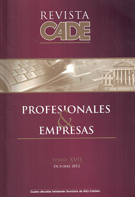 Revista CADE : Profesionales & Empresas, T.XVII - Oct. 2012