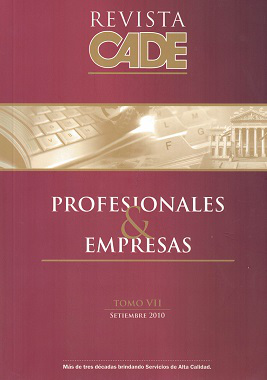 Revista CADE : Profesionales & Empresas, T.VII - Set.2010