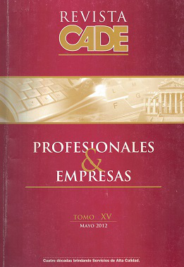 Revista CADE : Profesionales & Empresas, T.XV - May. 2012