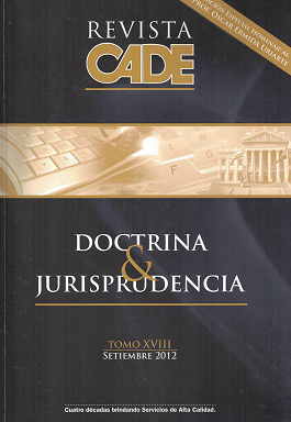 Revista CADE : Doctrina & Jurisprudencia, T.XVIII - Set. 2012