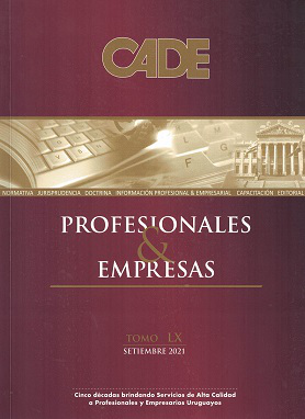 Revista CADE : Profesionales & Empresas, T.LX - Set. 2021