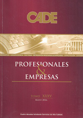 Revista CADE : Profesionales & Empresas, T.XXXV - May. 2016