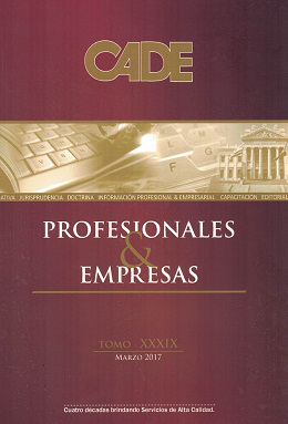 Revista CADE : Profesionales & Empresas, T.XXXIX - Mar. 2017