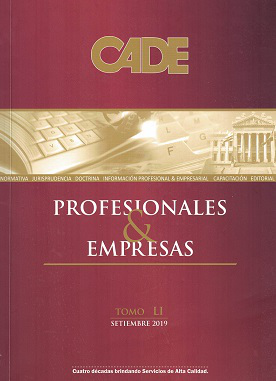 Revista CADE : Profesionales & Empresas, T.LI - Set. 2019