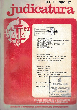 Judicatura, N&ordm;21 - Oct. 1987