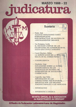 Judicatura, Nº22 - Mar. 1988