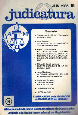 Judicatura, N&ordm;16 - Jun. 1986