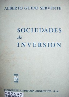 Sociedades de inversión